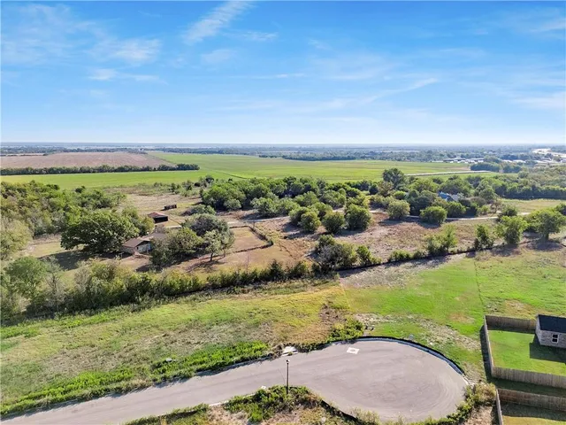 an aerial view of a residential houses with outdoor space