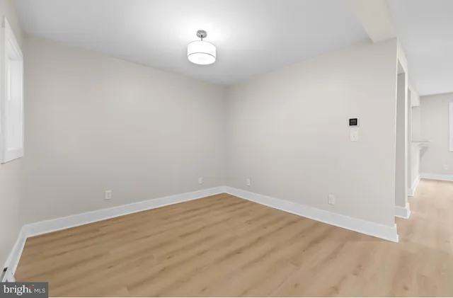 an empty room with a window