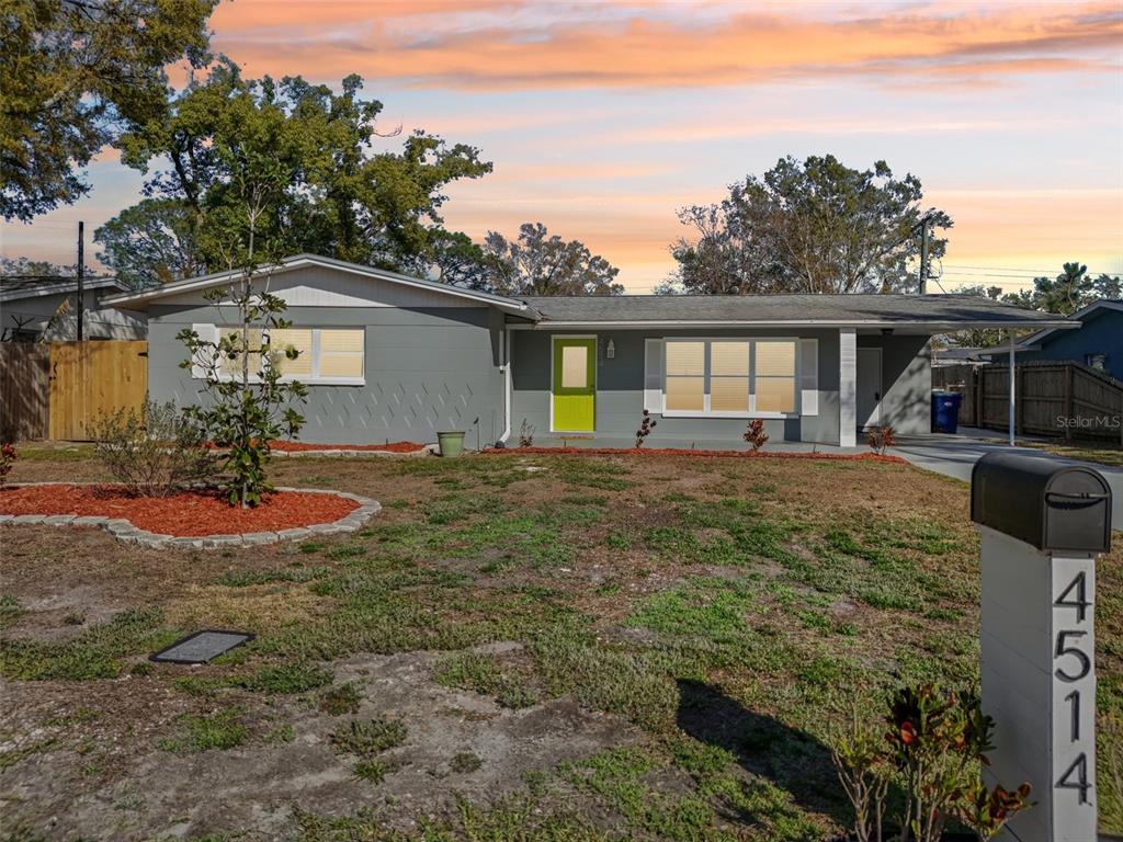 4514 South Shamrock Road Tampa, FL 33611 - Photo 1 of 1 a front view of a house with yard and green space