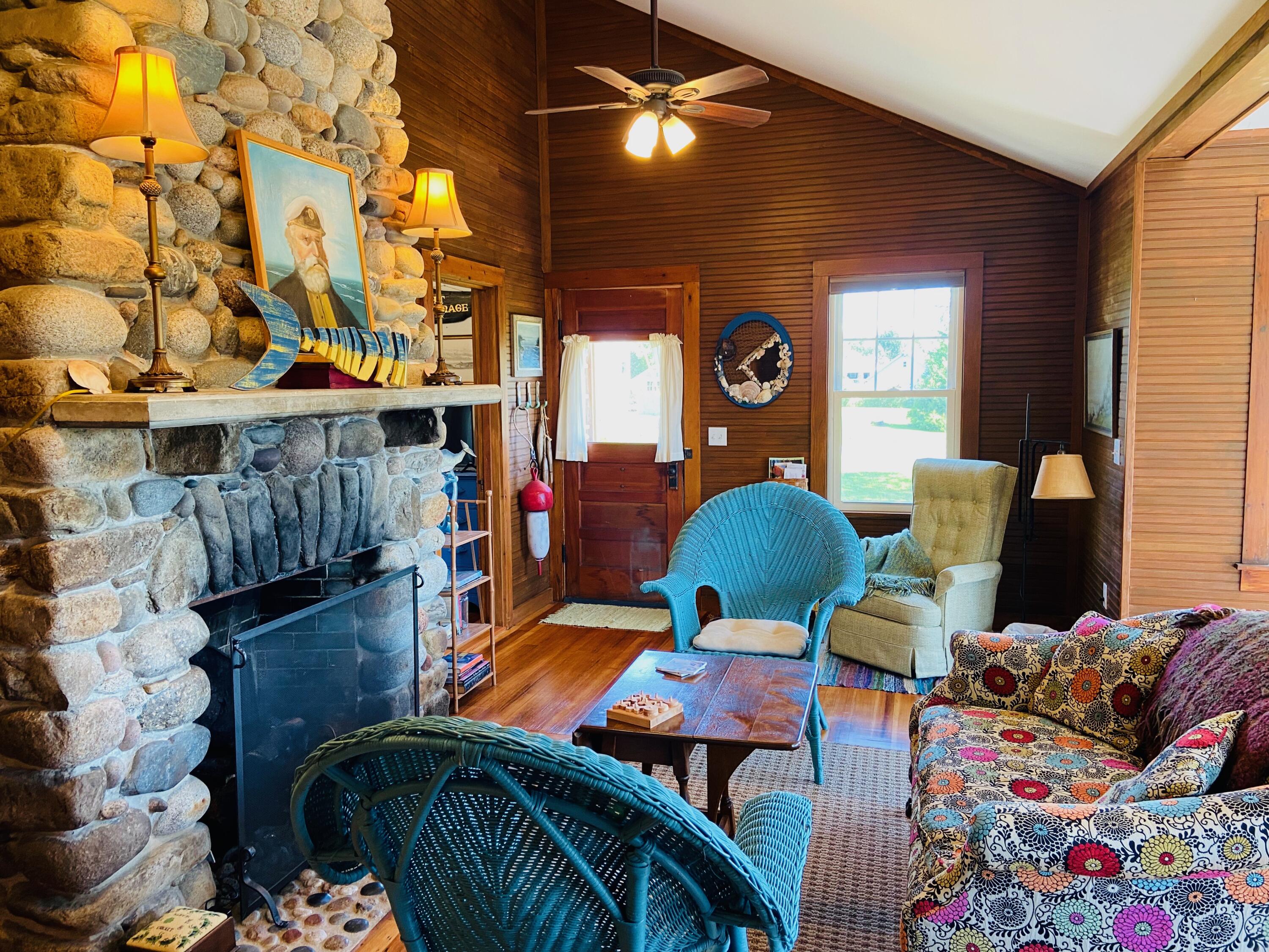 25 Corea Road Prospect Harbor, ME 04669 - Photo 8 of 30 Great room and fireplace