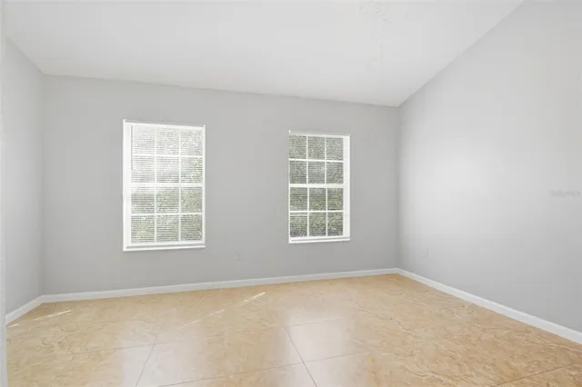 an empty room with a window