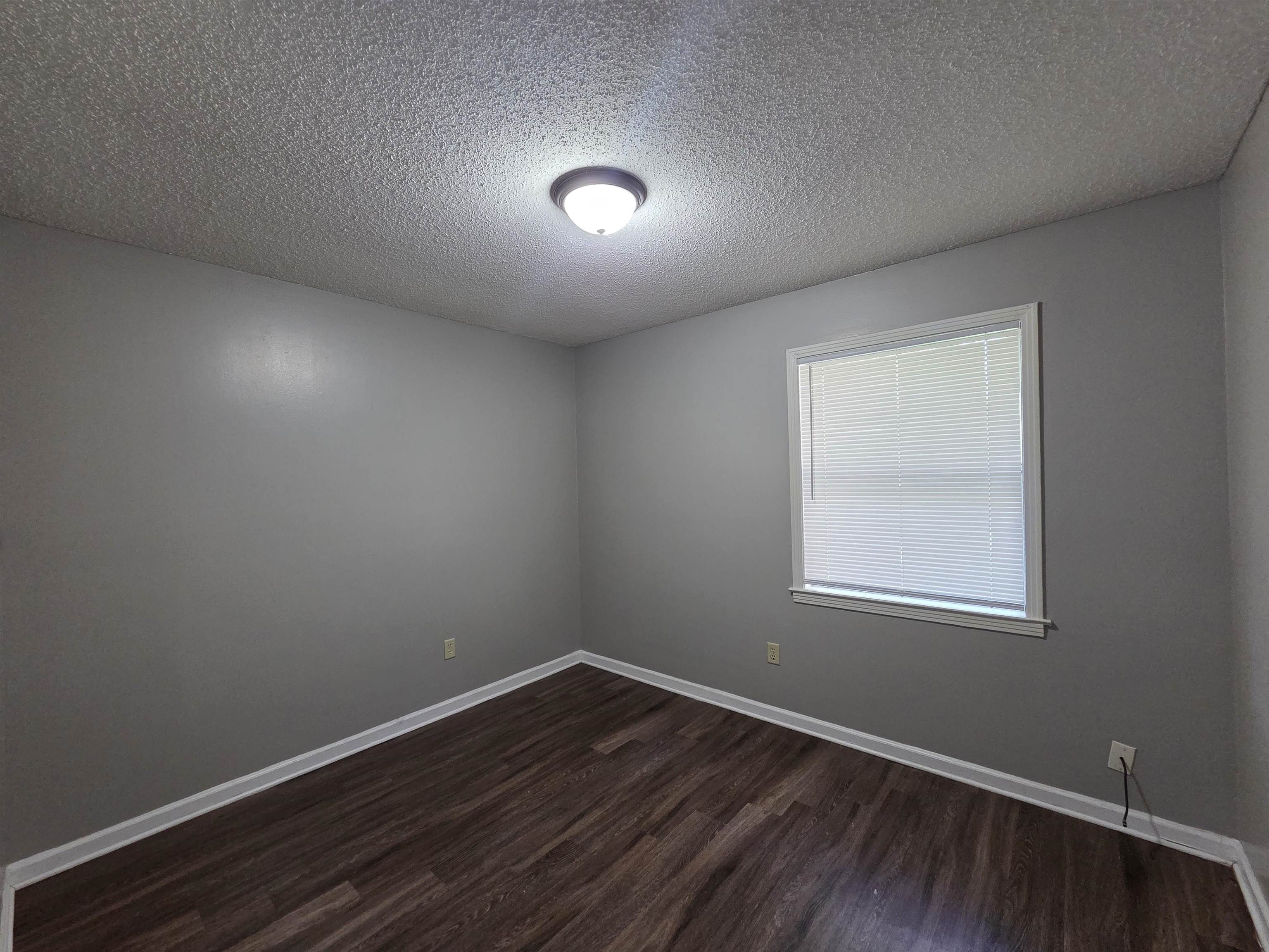 4573 Appleville Street Memphis, TN 38109 - Photo 9 of 22 Empty room with dark wood finished floors and a textured ceiling