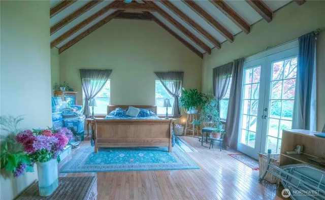 a kitchen with lots of counter top space
