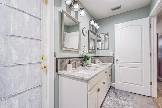 a view of balcony with furniture