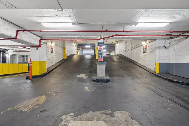 a view of a room with racks