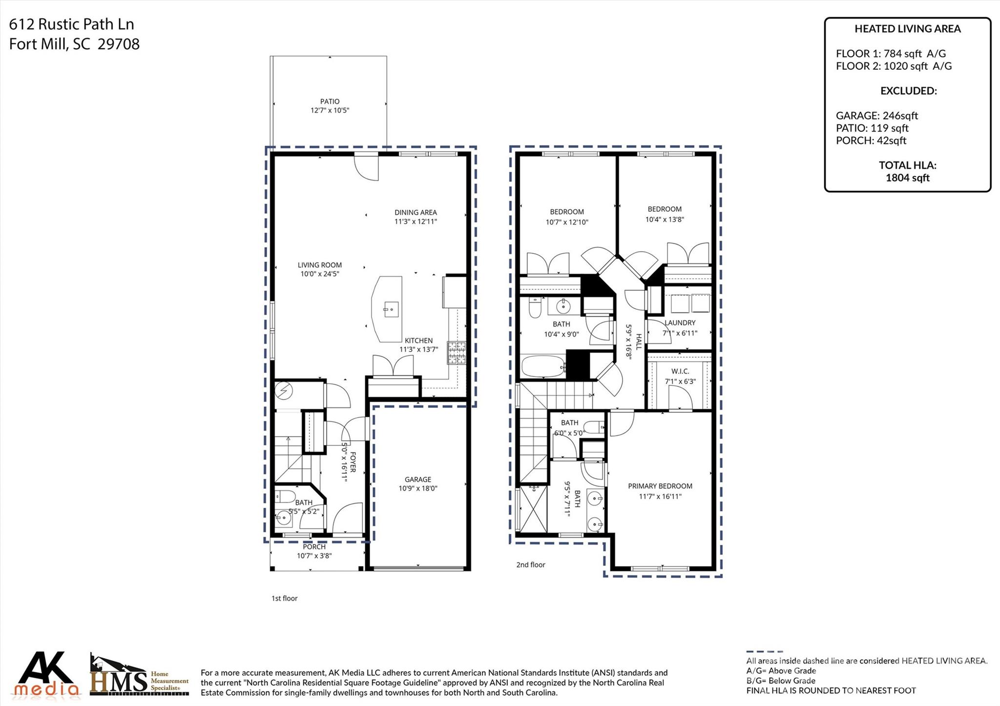 612 Rustic Path Lane Fort Mill, SC 29708 - Photo 38 of 38 a picture of a floor plan