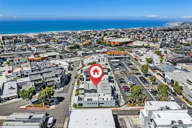 an aerial view of a city