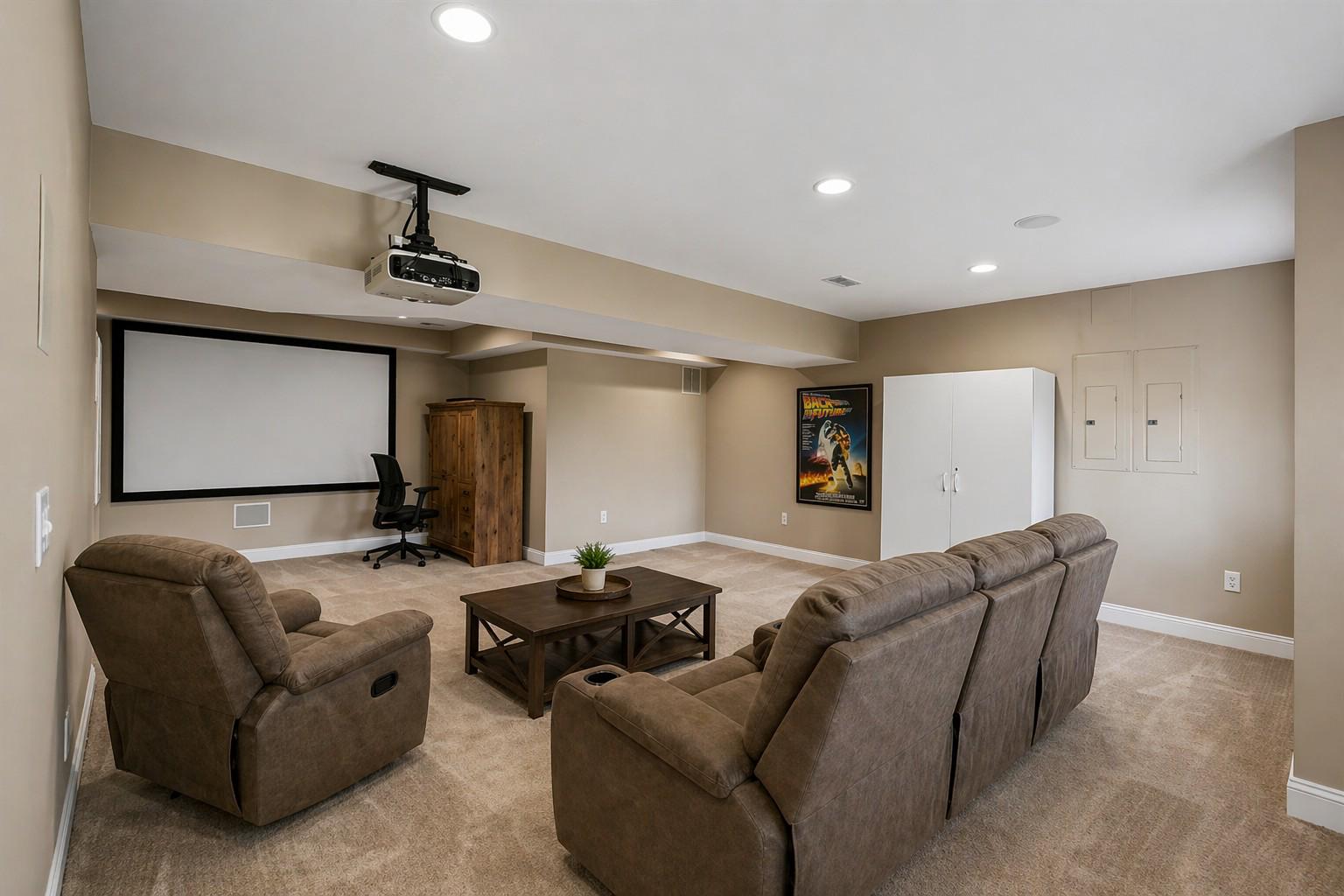 1105 Brehm Road Westminster, MD 21157 - Photo 41 of 56 Virtually Staged Lower Level Media Room