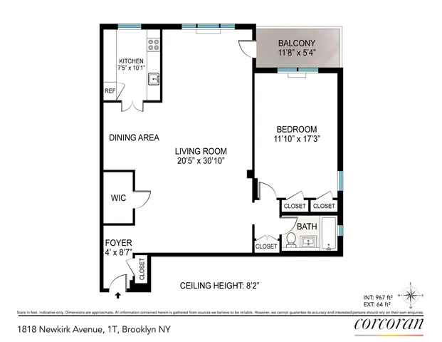 $425,000 | 1818 Newkirk Avenue, Unit 1T | Ditmas Park