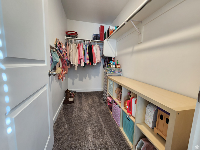 1736 East Fall Street Eagle Mountain, UT 84005 - Photo 18 of 30 Walk in closet featuring dark colored carpet
