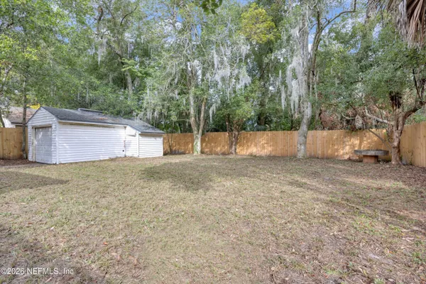 a backyard of a house