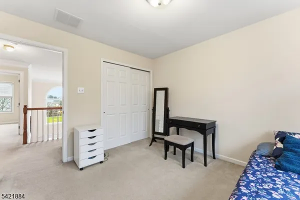 a room with a desk and chair