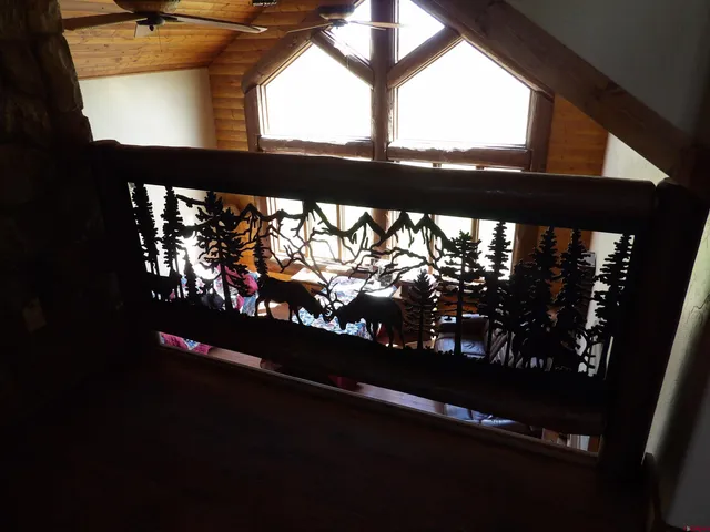 a view of city from a balcony