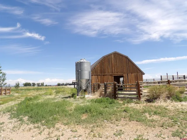 a view of a garden with sitting area