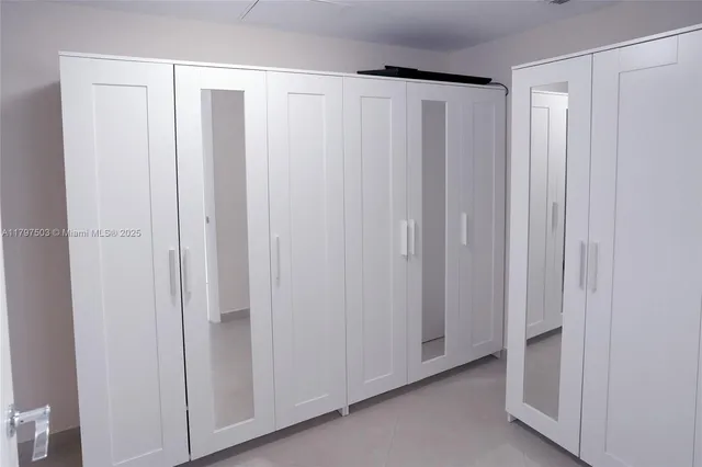 a view of a closet area