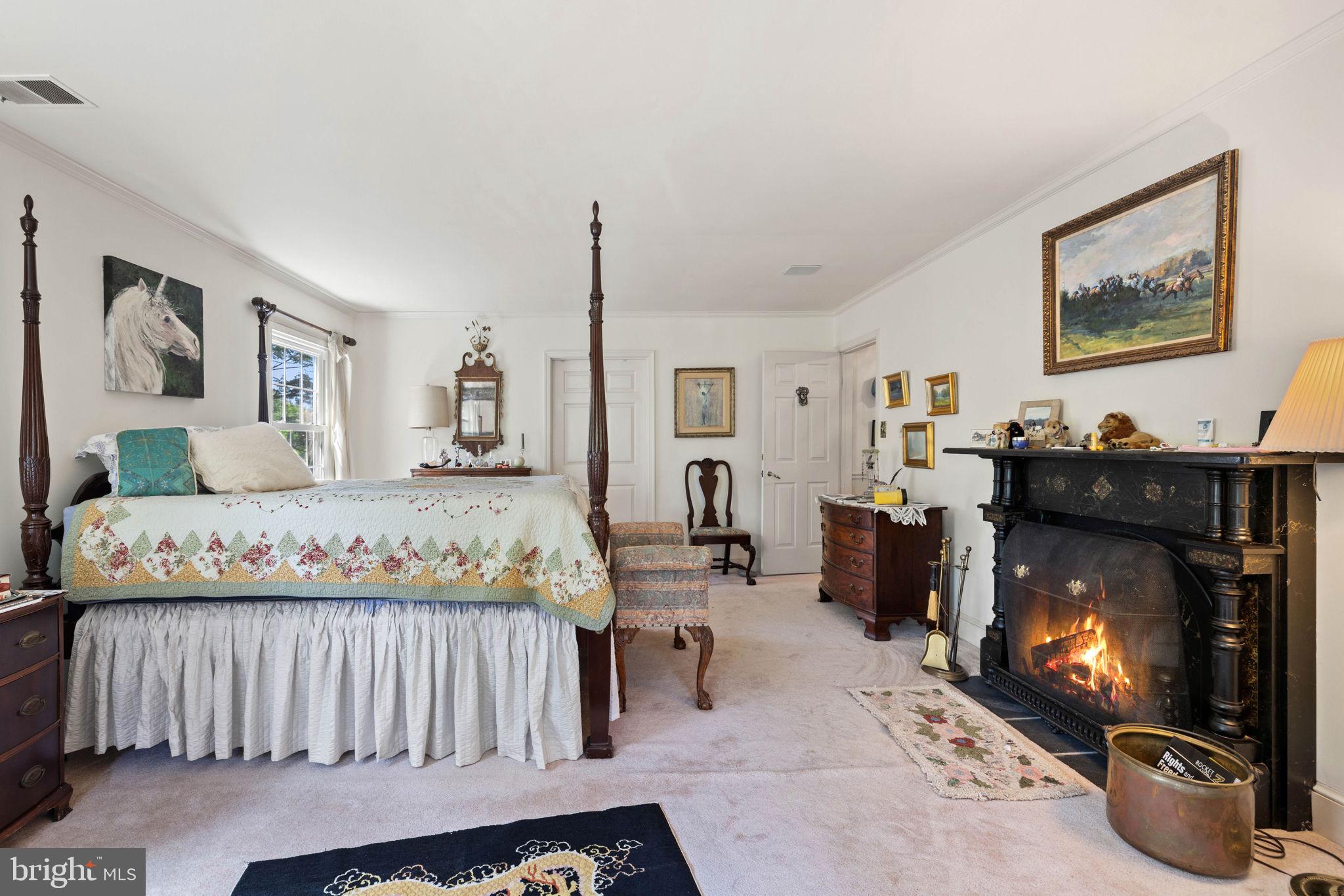 961 Summerville Road Boyce, VA 22620 - Photo 28 of 57 a bedroom with furniture and a fireplace