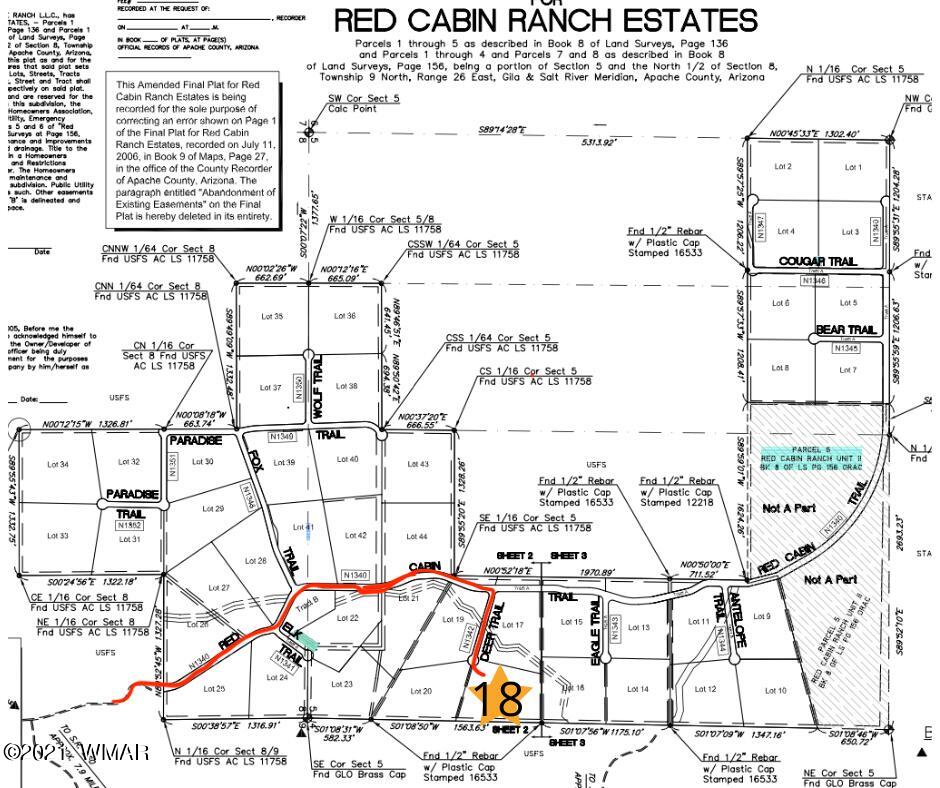 Lot 18 Red Cabin Ranch Vernon, AZ 85940 - Photo 6 of 18 lot 18 map