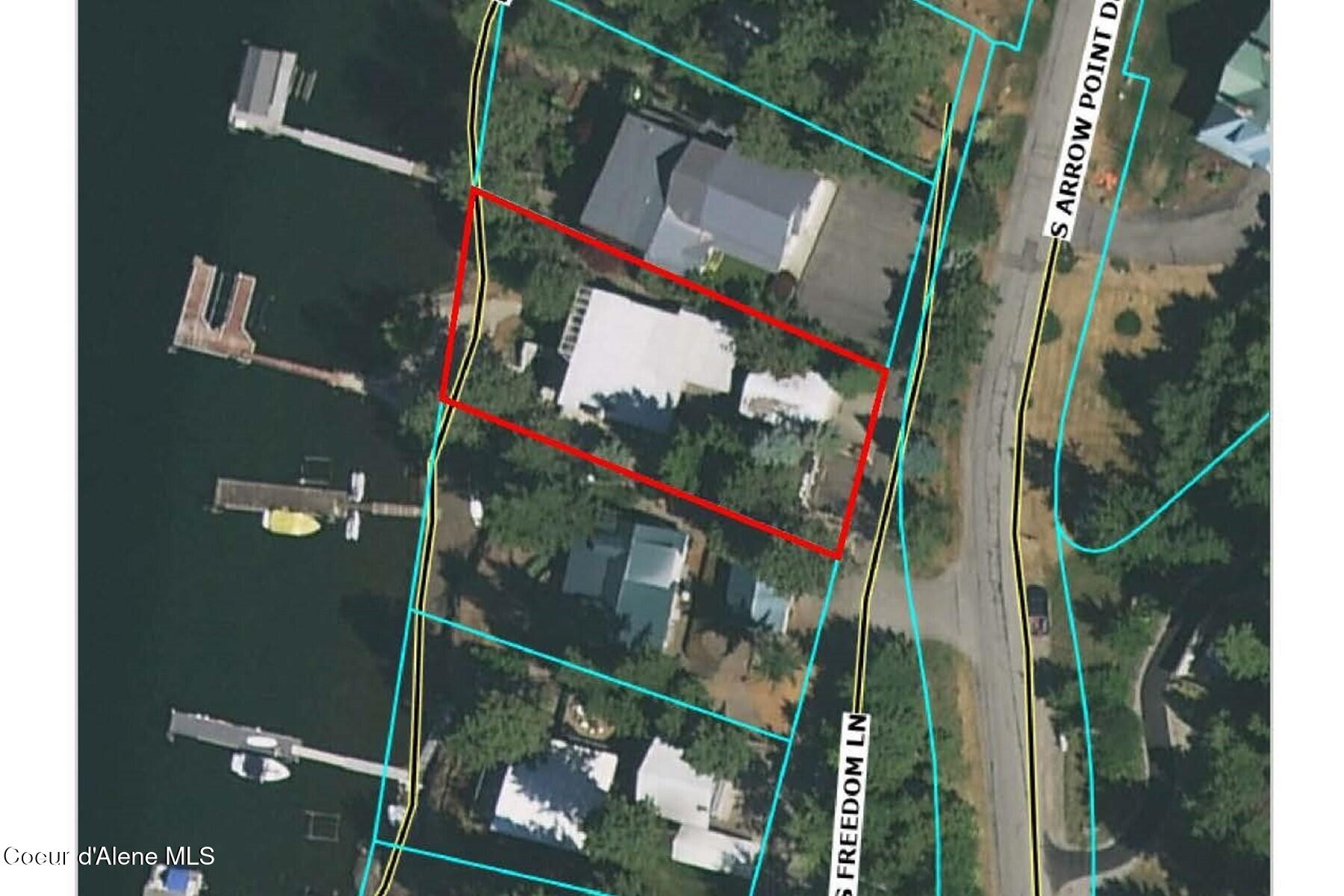 5243 South Freedom Lane Harrison, ID 83833 - Photo 17 of 20 Aerial Map - house torn down