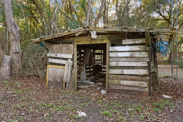 a backyard of a house