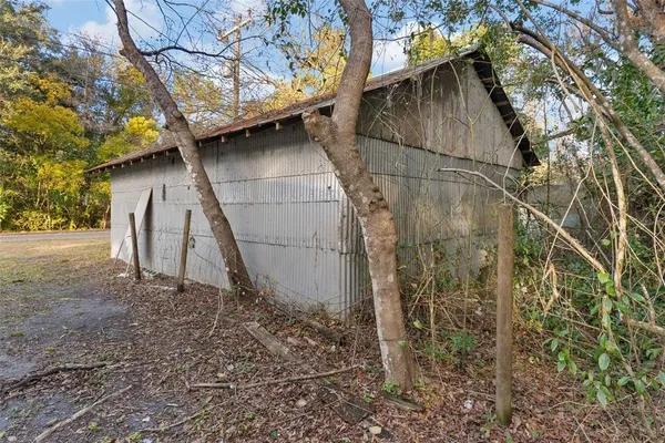 a backyard of a house