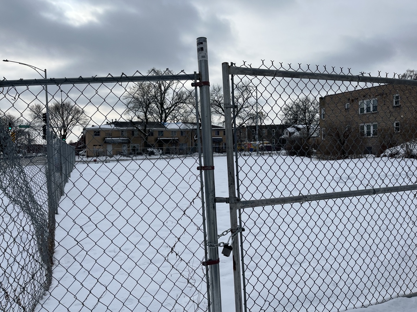 a outdoor space with wooden fence