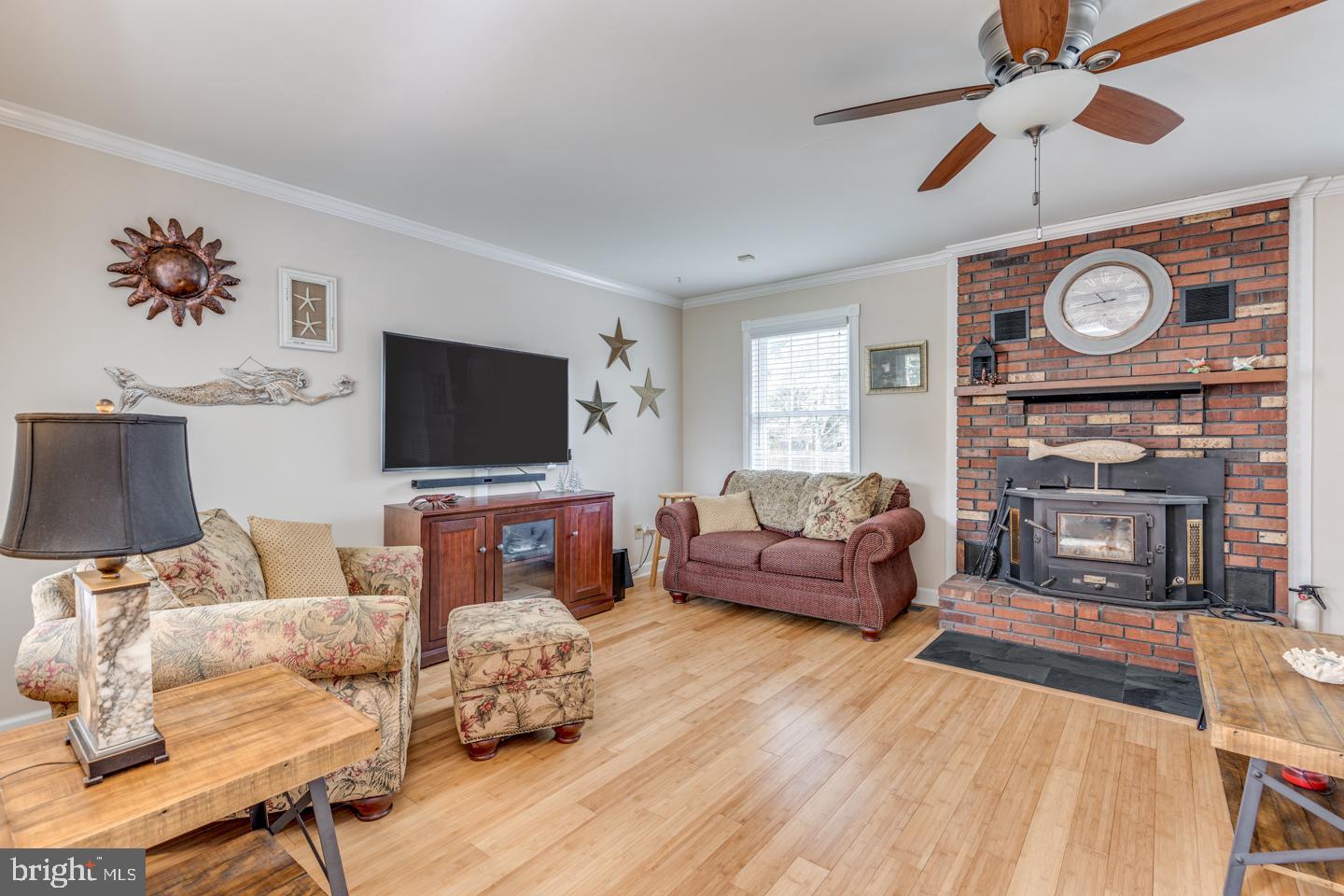 418 Apple Road Edgewater Park, NJ 08010 - Photo 7 of 39 Living/family room w/wood burning stove insert