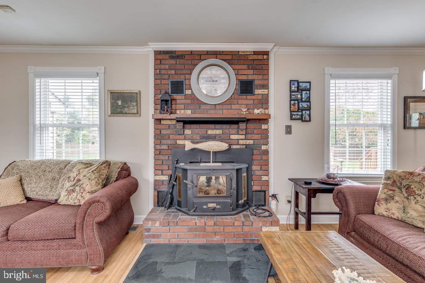 418 Apple Road Edgewater Park, NJ 08010 - Photo 8 of 39 Living/family room w/wood burning stove insert