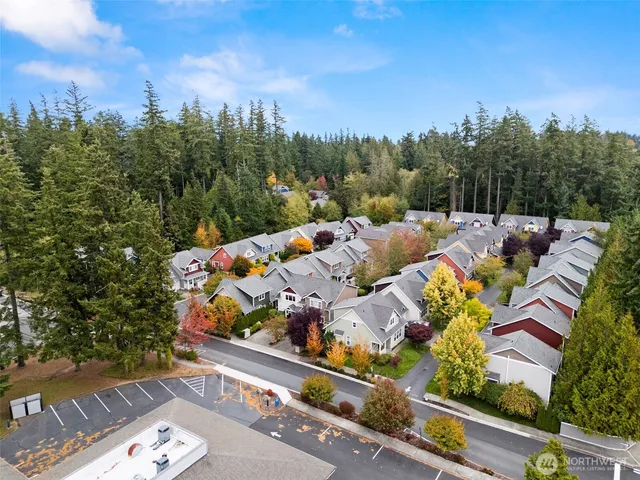 an outdoor space with furniture