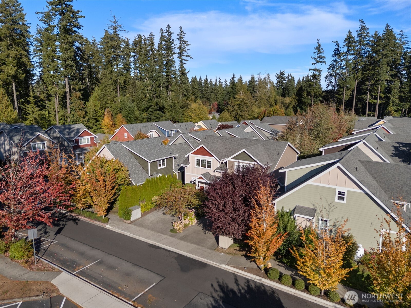 1322 Polly's Lane Bainbridge Island, WA 98110 - Photo 28 of 29 an aerial view of a house with a garden