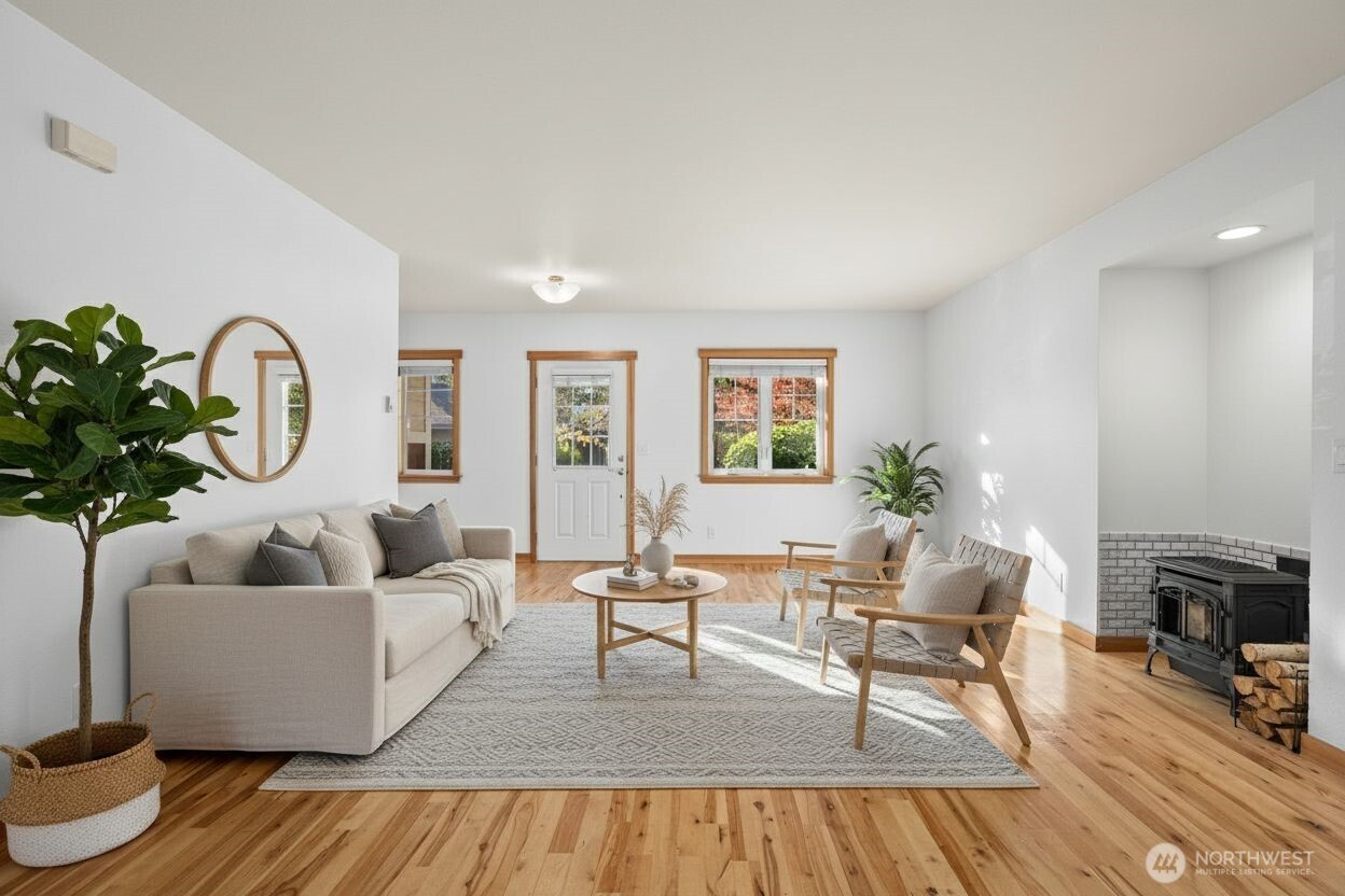 1322 Polly's Lane Bainbridge Island, WA 98110 - Photo 8 of 29 a living room with furniture and a potted plant