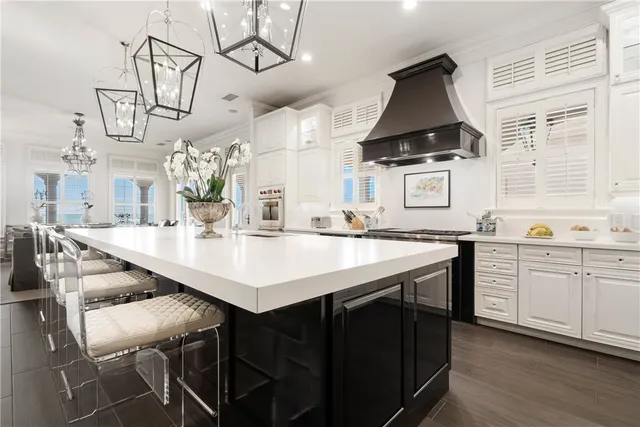 a kitchen with cabinets and sink