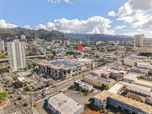 an aerial view of a city