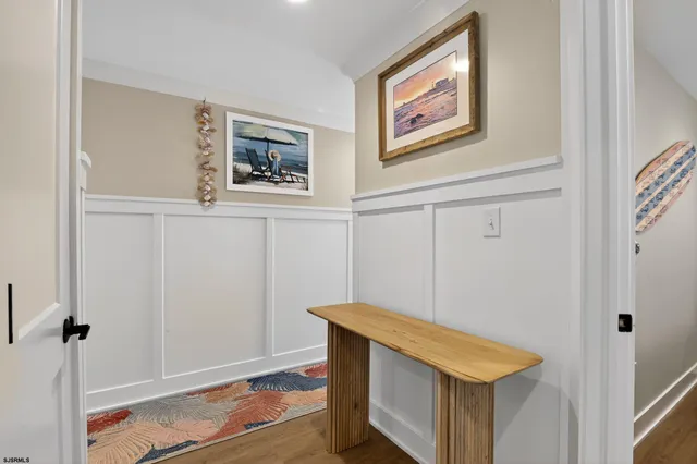 a view of cabinets with wooden floor