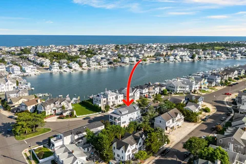 a view of a lake with a city and a lake