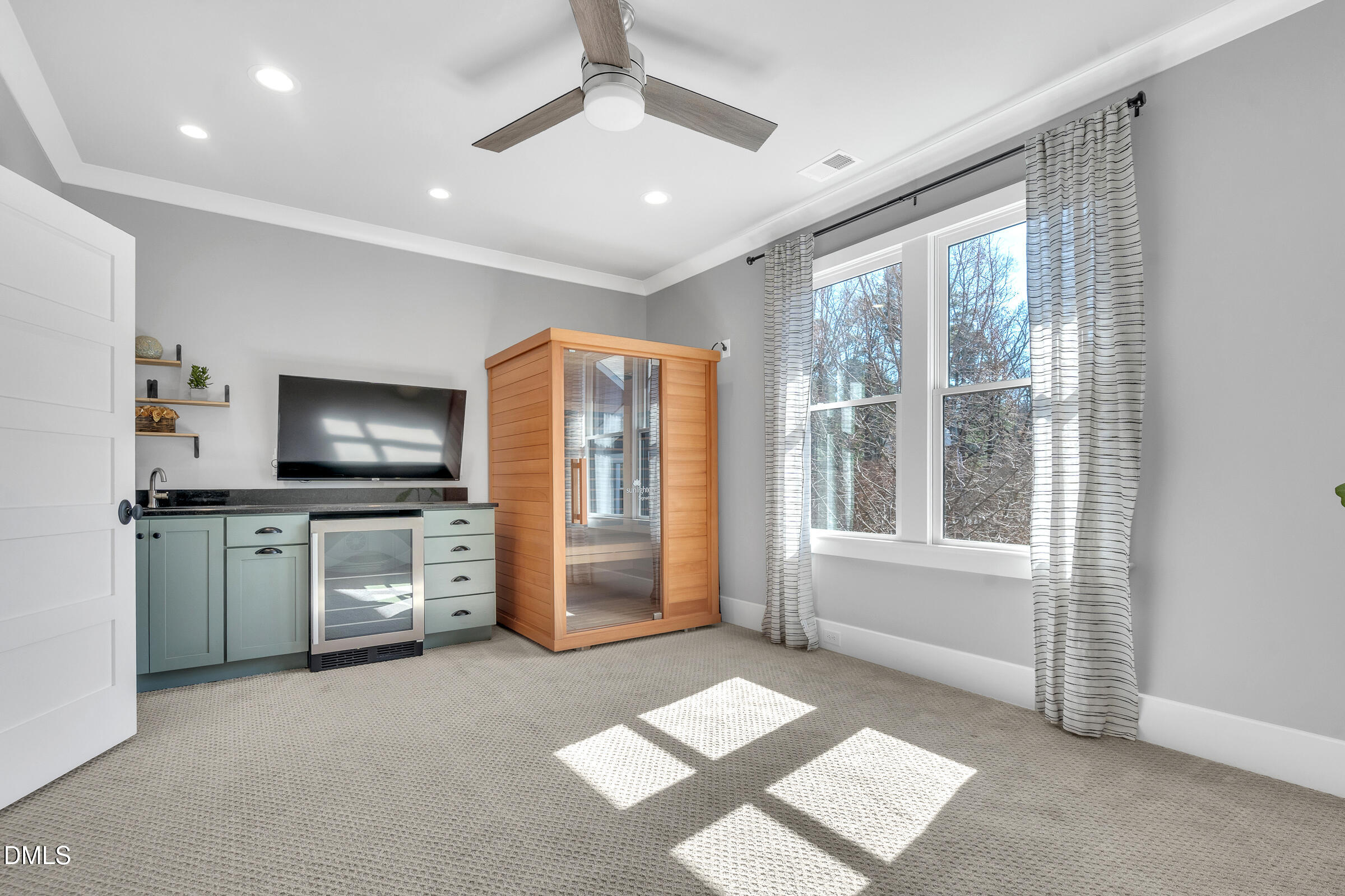 1433 Nottingham Road Raleigh, NC 27607 - Photo 39 of 55 a living room with furniture and a flat screen tv