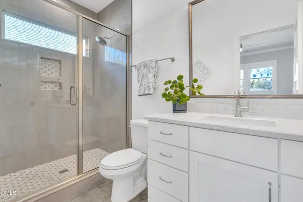 a view of a terrace with furniture