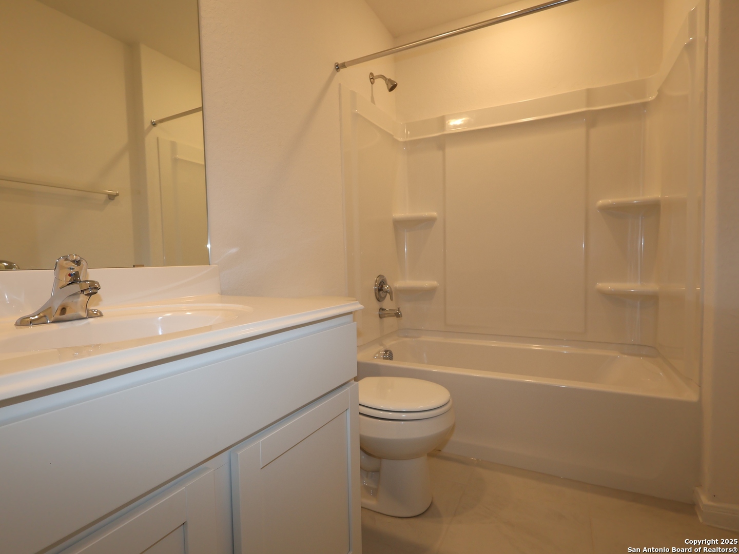 2804 Whiskey Pass Seguin, TX 78155 - Photo 17 of 28 a bathroom with a sink a toilet and shower