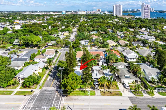 an aerial view of multiple house