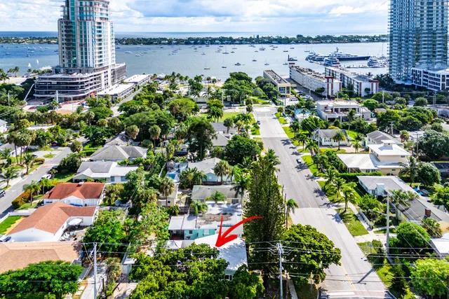 an aerial view of multiple house