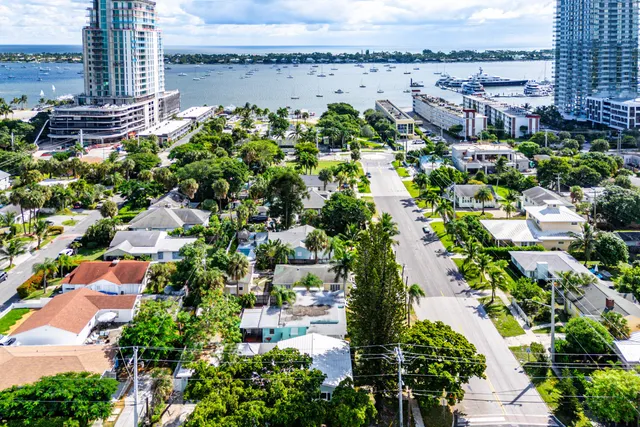 an aerial view of multiple house