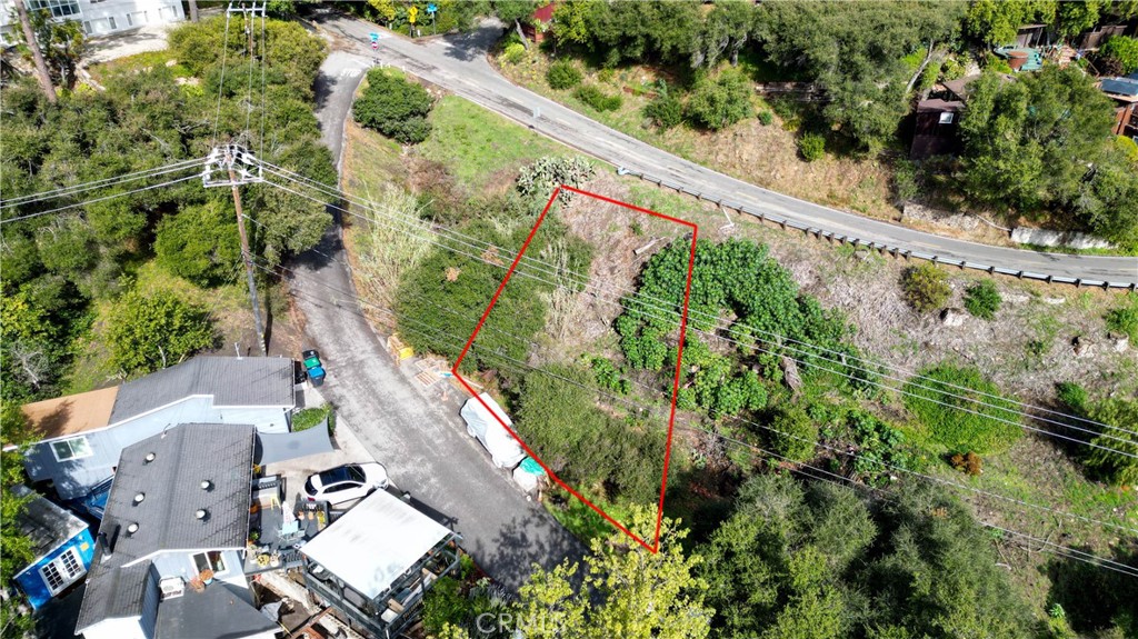0 Cave Way Topanga, CA 90290 - Photo 7 of 14 an aerial view of a house with a garden