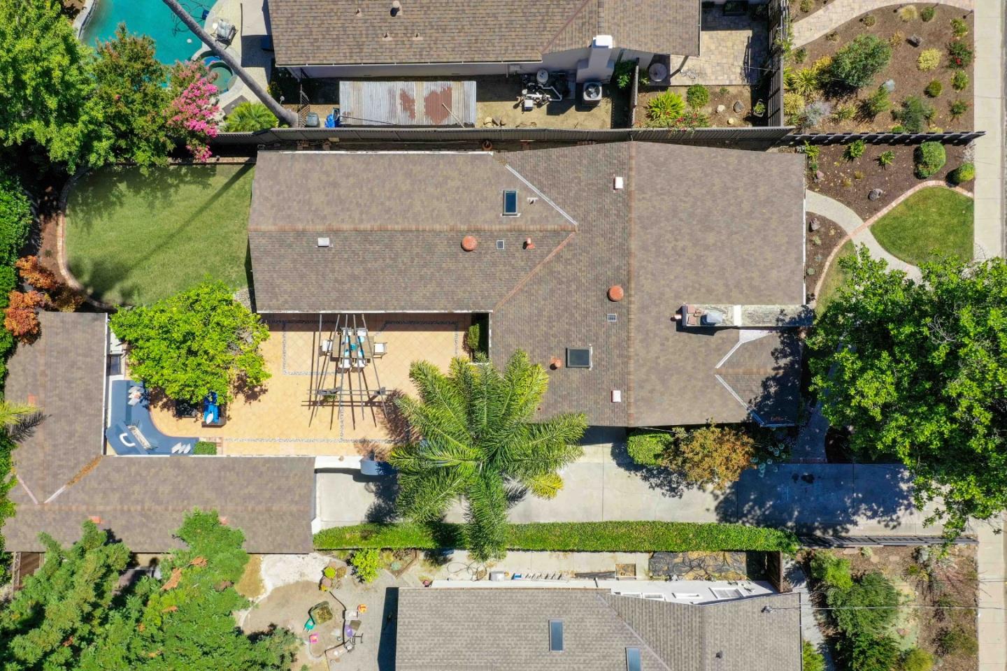 1205 Fewtrell Drive Campbell, CA 95008 - Photo 48 of 52 an aerial view of a house with a yard