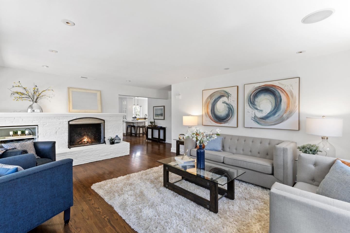 1205 Fewtrell Drive Campbell, CA 95008 - Photo 6 of 52 a living room with furniture and a fireplace