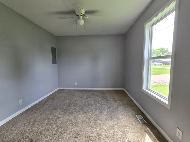 an empty room with a window