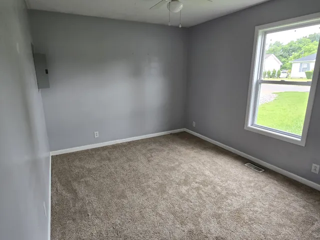 an empty room with a window