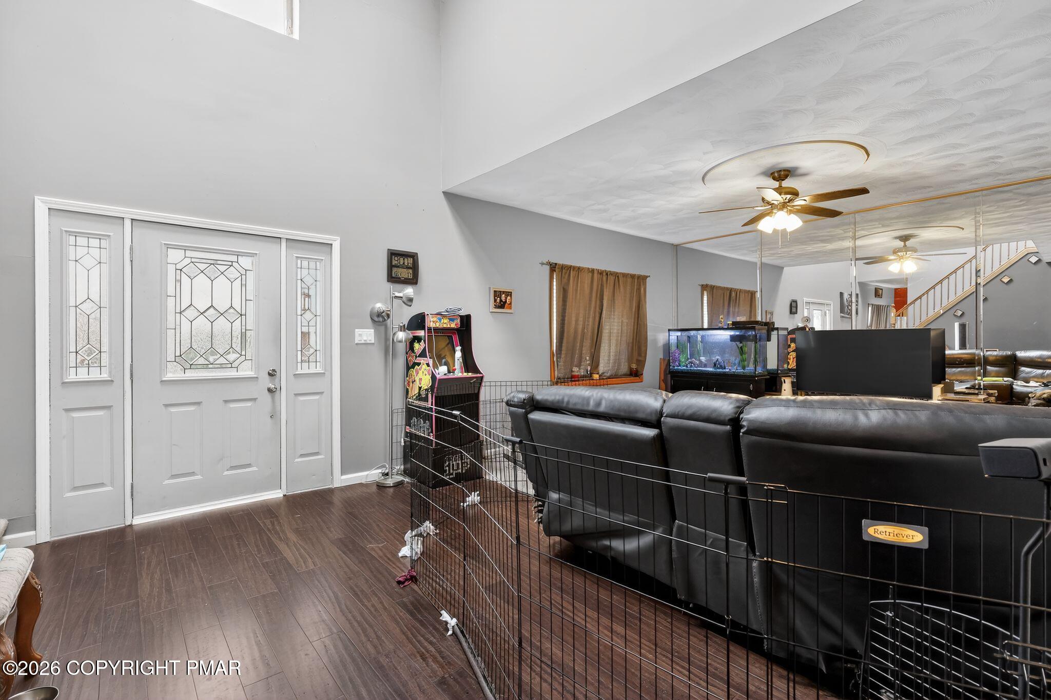 411 Moosic Road Old Forge, PA 18518 - Photo 18 of 59 a living room with furniture and wooden floor