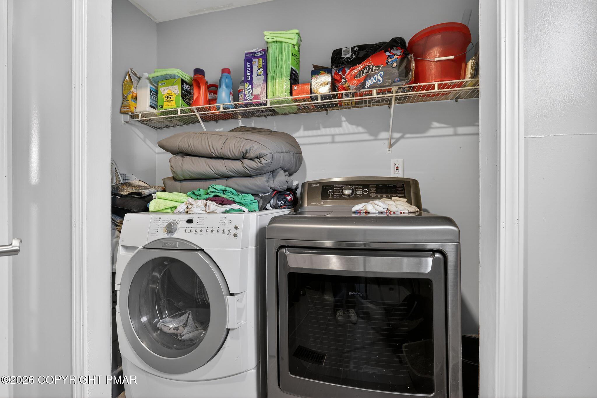 411 Moosic Road Old Forge, PA 18518 - Photo 49 of 59 a utility room with dryer and washer