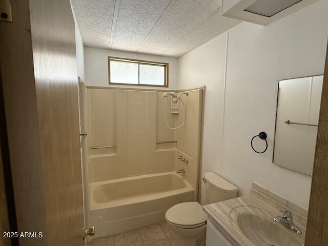 2100 North Trekell Road, Unit 97 Casa Grande, AZ 85122 - Photo 18 of 31 a bathroom with a granite countertop toilet sink and shower