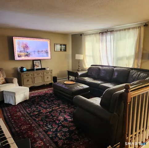a living room with furniture and a couch