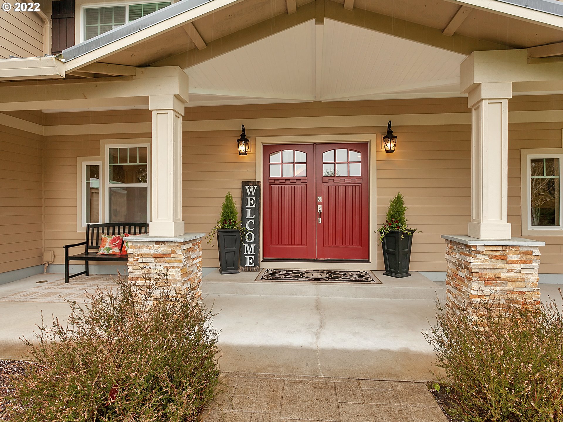 8505 Northeast Dog Ridge Road Newberg, OR 97132 - Photo 3 of 32 a view of a red door of the house